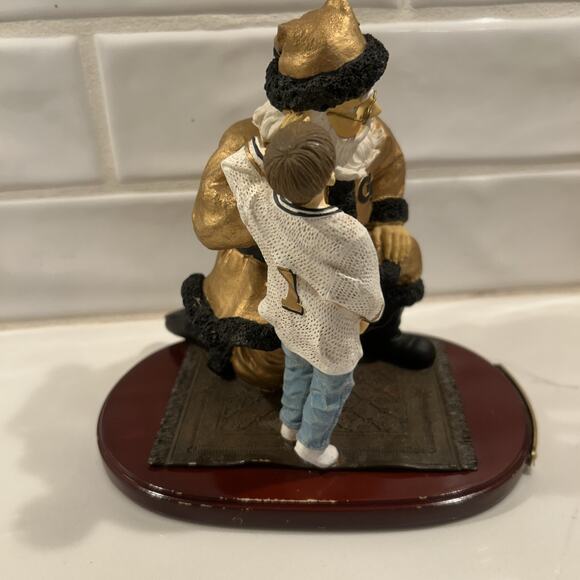 Georgia Tech Santa Collegiate Collectables Christmas 2001 Wood Base Stand Vtg - Picture 7 of 13